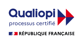 Logo de certification 'Qualiopi'.